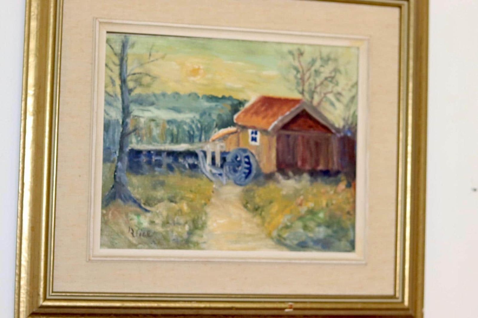 "Hut In A Serene Landscape" By Alice photo vintage