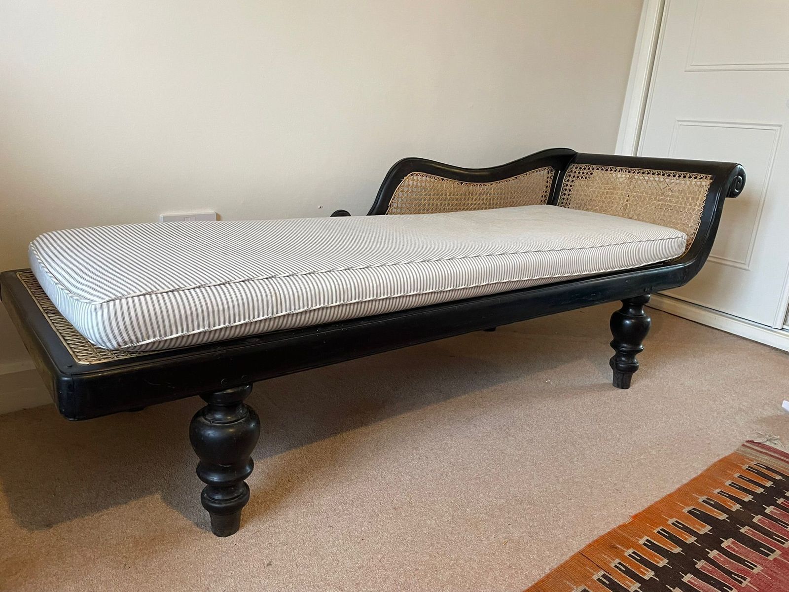 Antique Dutch Colonial Chaise Longue, Ceylon (Sri Lanka), Circa 1870