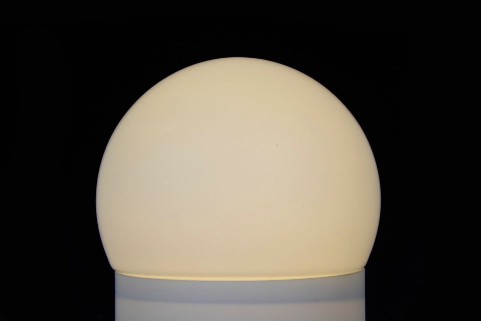 photo vintage Mid Century Glass Table Lamp From Osvětlovací Sklo Valašské Meziříčí, 1970s