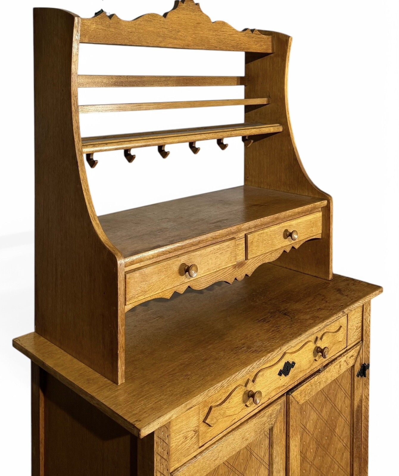 295.0 Mid Century Dresser Solid Golden Oak C1950s Vintage photo