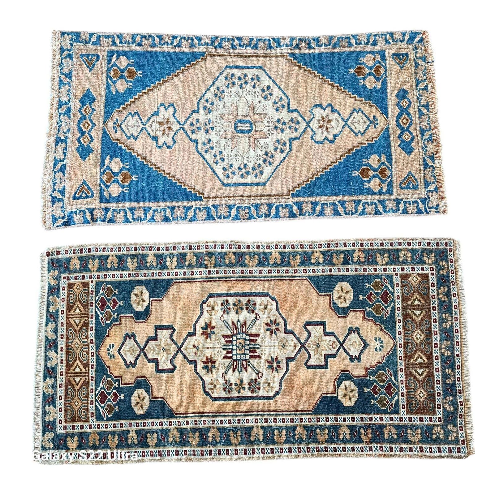 Small Traditional Oriental Style Turkish Rug Set Of 2 photo furniture