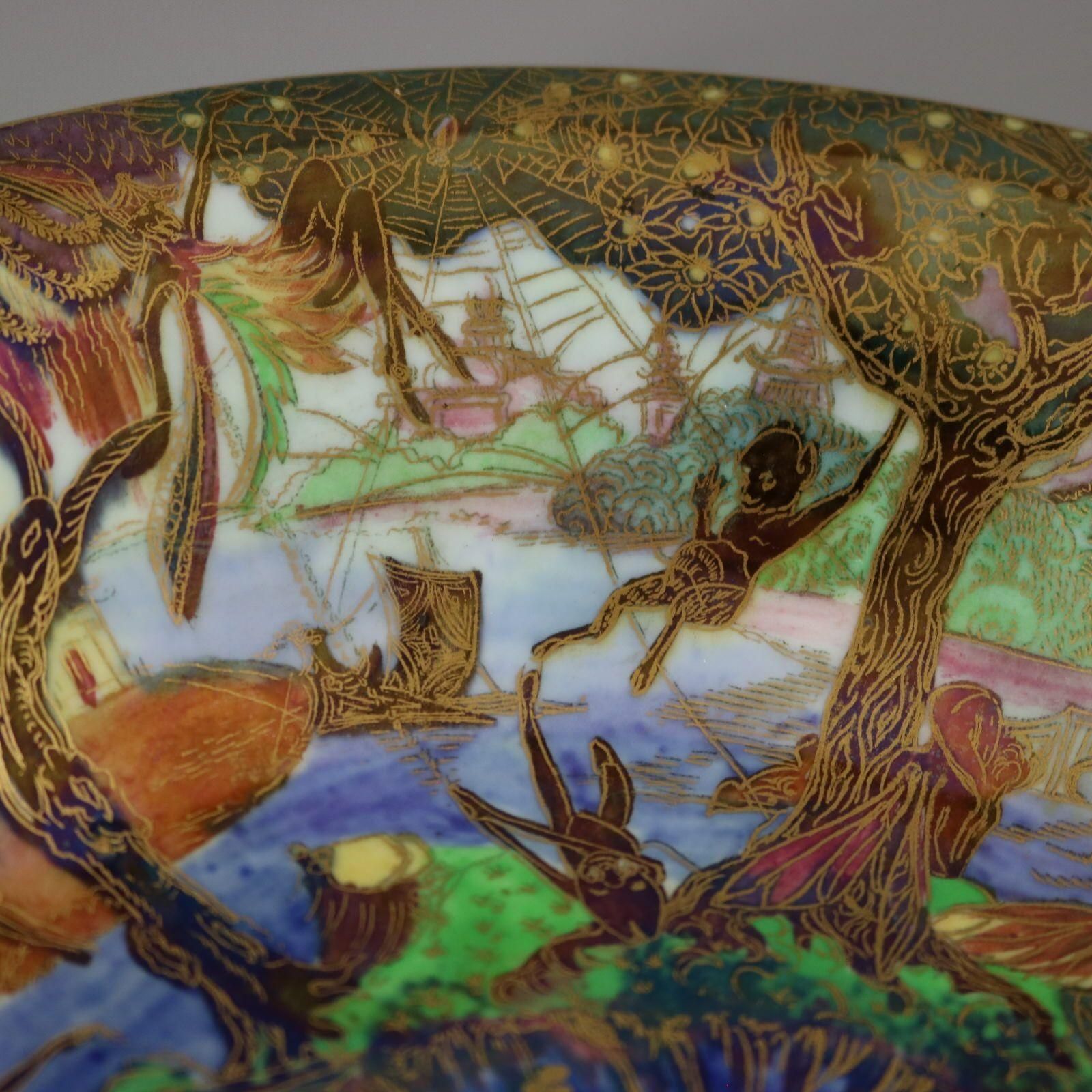 Wedgwood Fairyland Lustre Jumping Faun Lily Tray photo vinterior