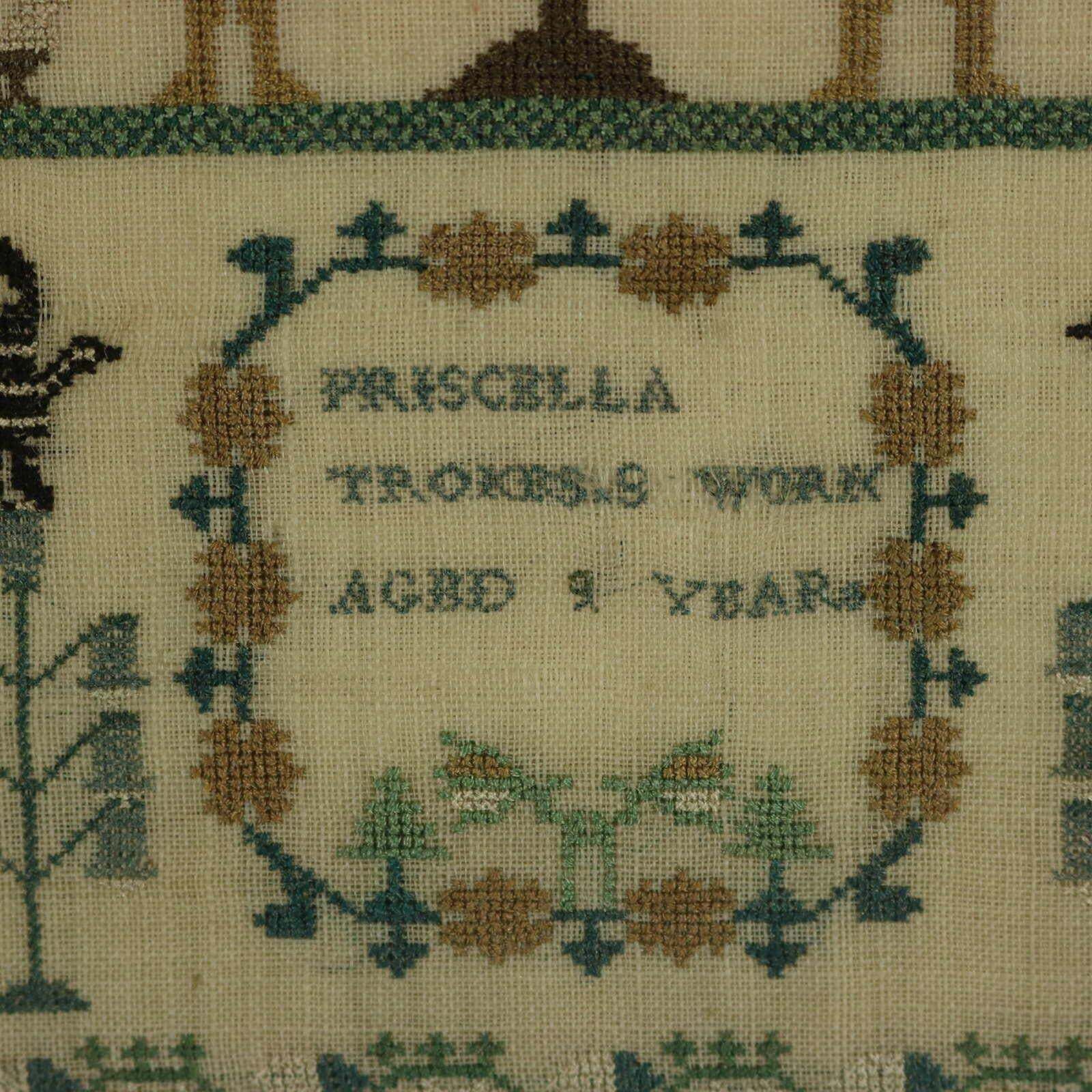 Pair Of Sister Samplers, 1810, Priscella And H Trokes photo vinterior