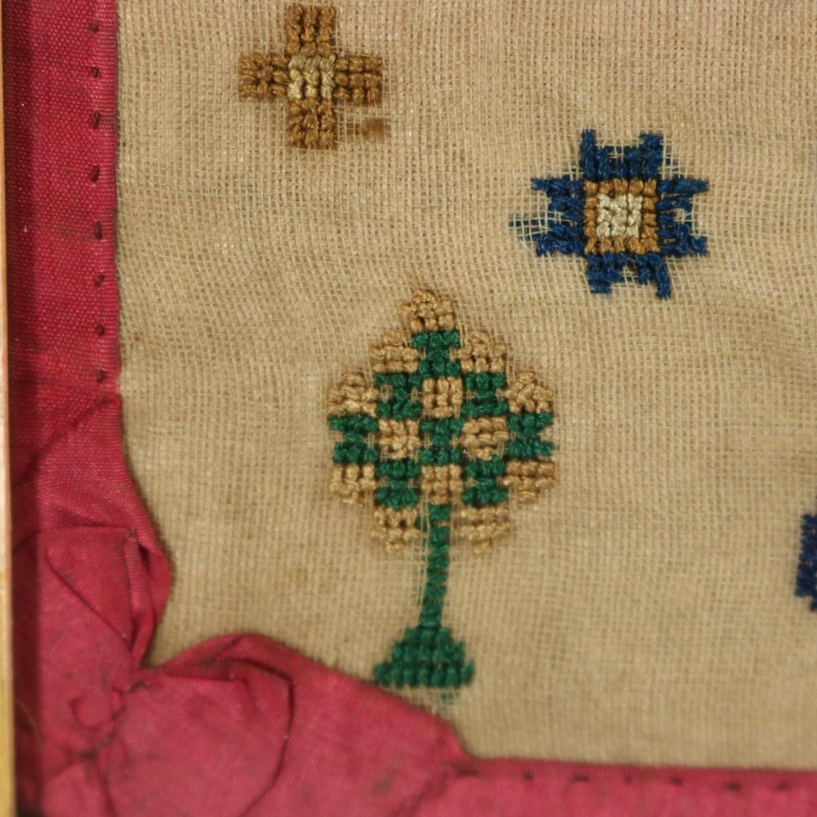 Antique Miniature Sampler, Circa 1800, By Sophia Honey photo vinterior