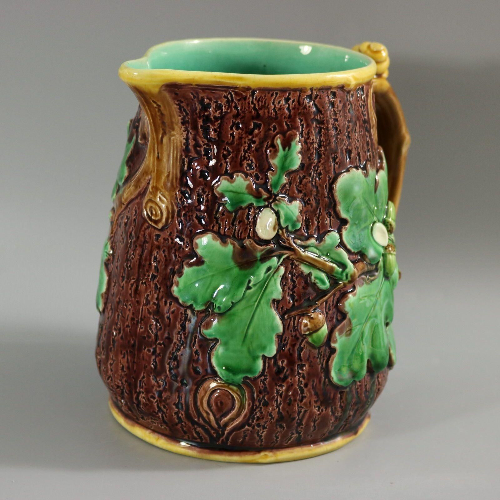 photo furniture Victorian Minton Majolica Oak Jug/Pitcher With Snail Handle