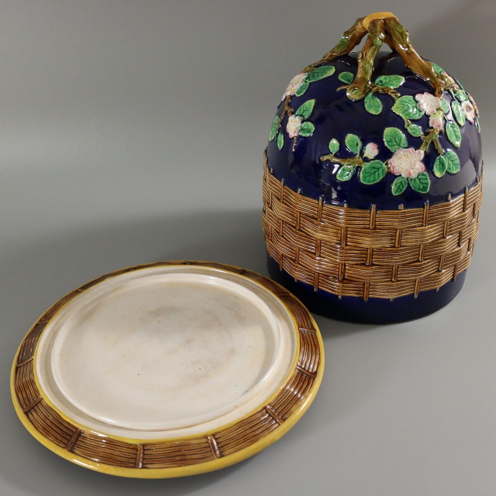 Home Decor George Jones Apple Blossom Cobalt Blue Cheese Keeper photo