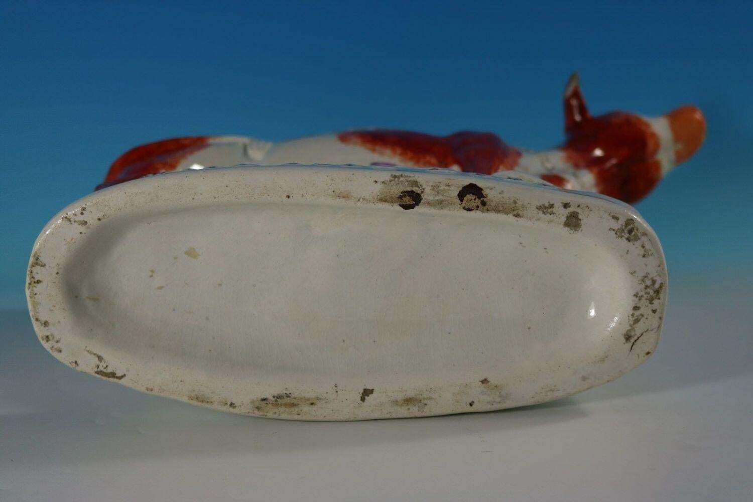 photo vinterior Staffordshire Pottery 'Milk Sold Here' Cow Spill Vase