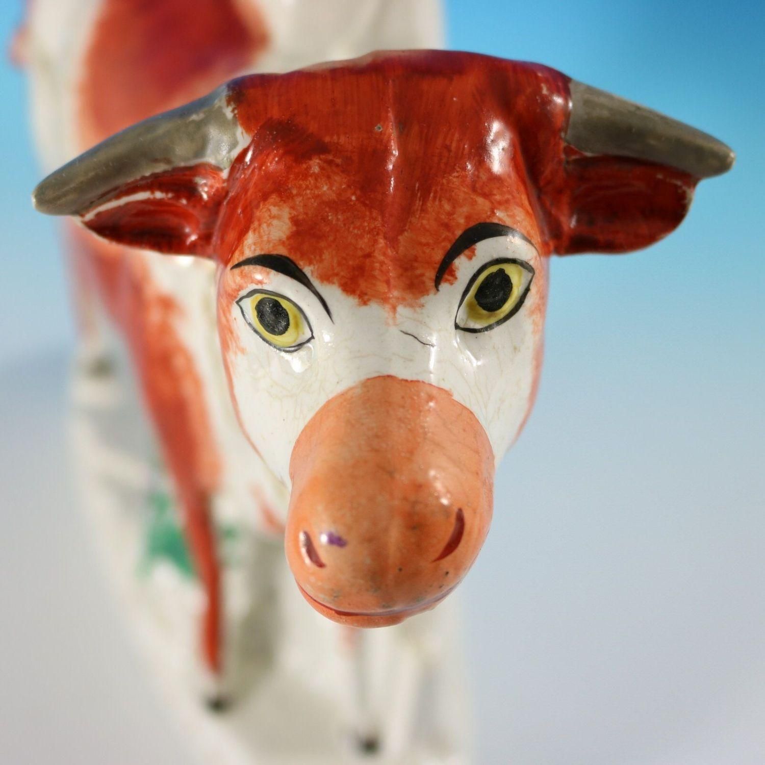 photo buy Staffordshire Pottery 'Milk Sold Here' Cow Spill Vase