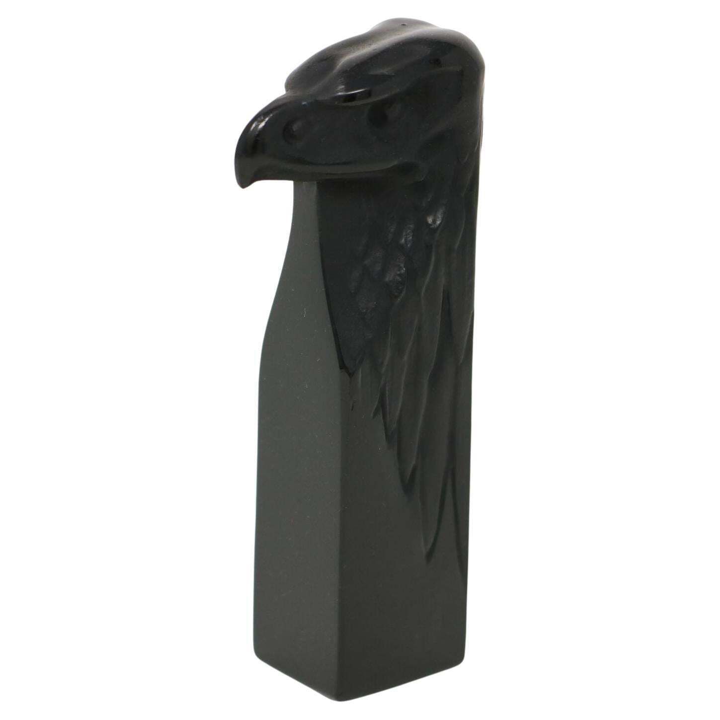 Rene Lalique Black Glass Glass 'Tete D'aigle' Cachet