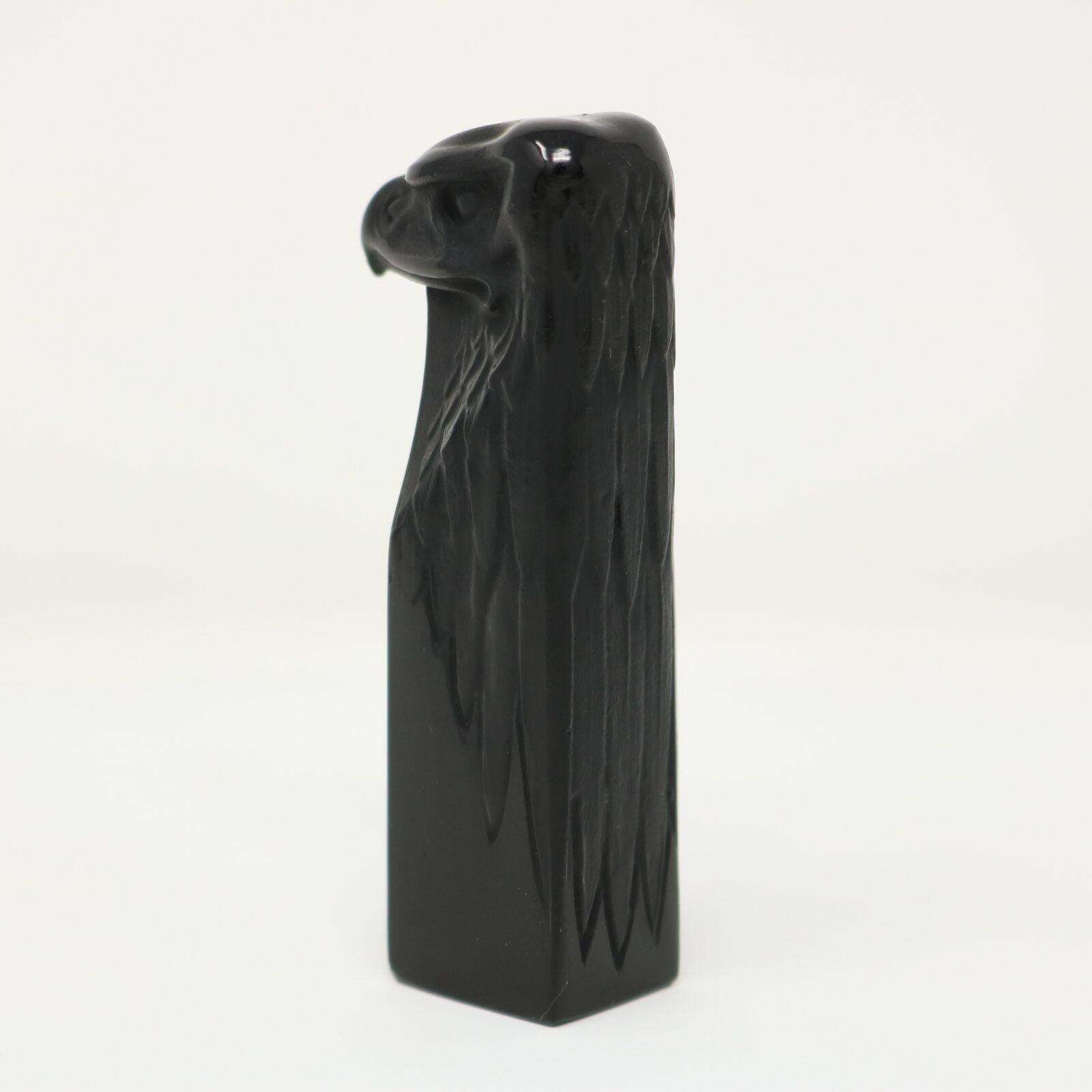 Rene Lalique Black Glass Glass 'Tete D'aigle' Cachet photo vintage