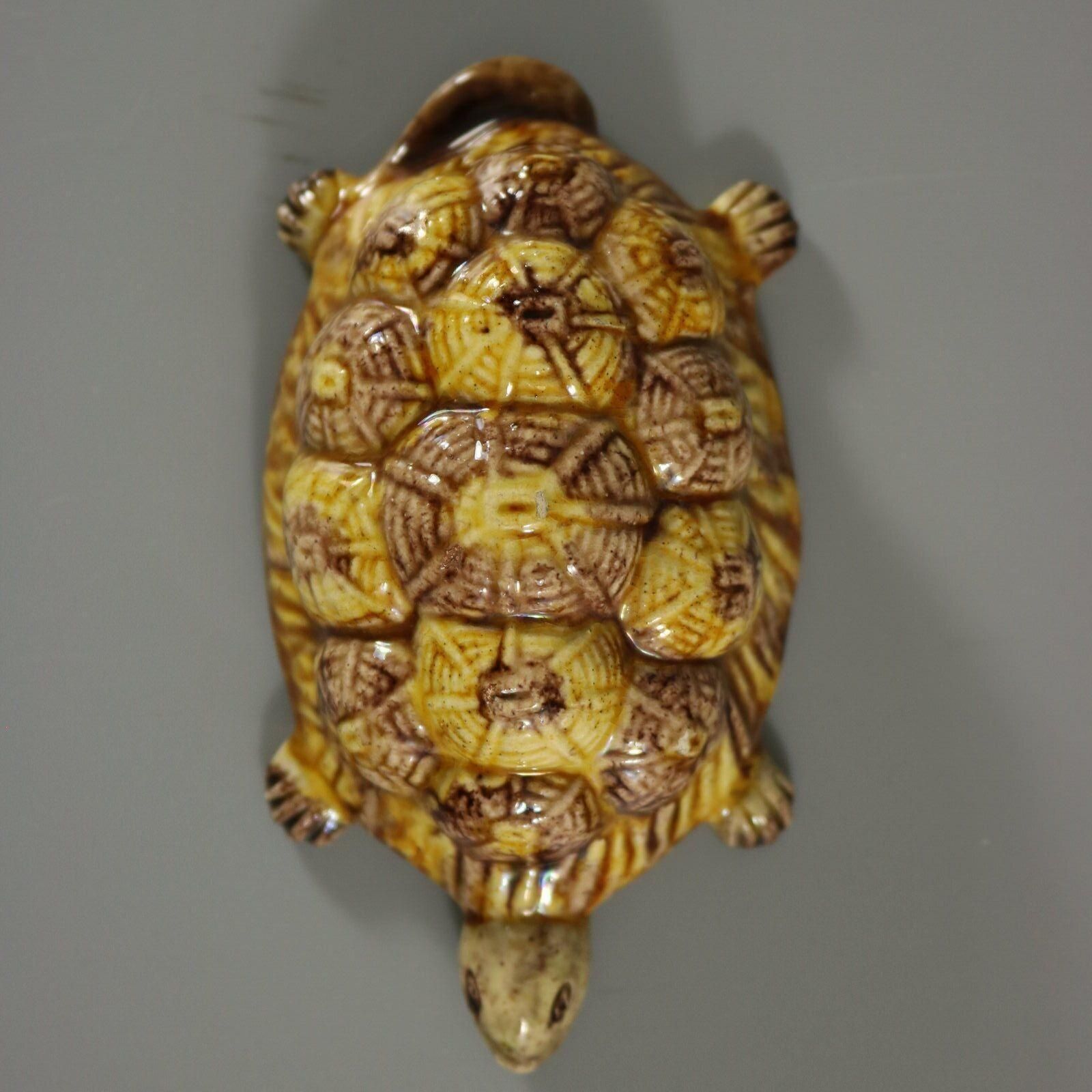 photo furniture Portuguese Palissy Majolica Tortoise Figure