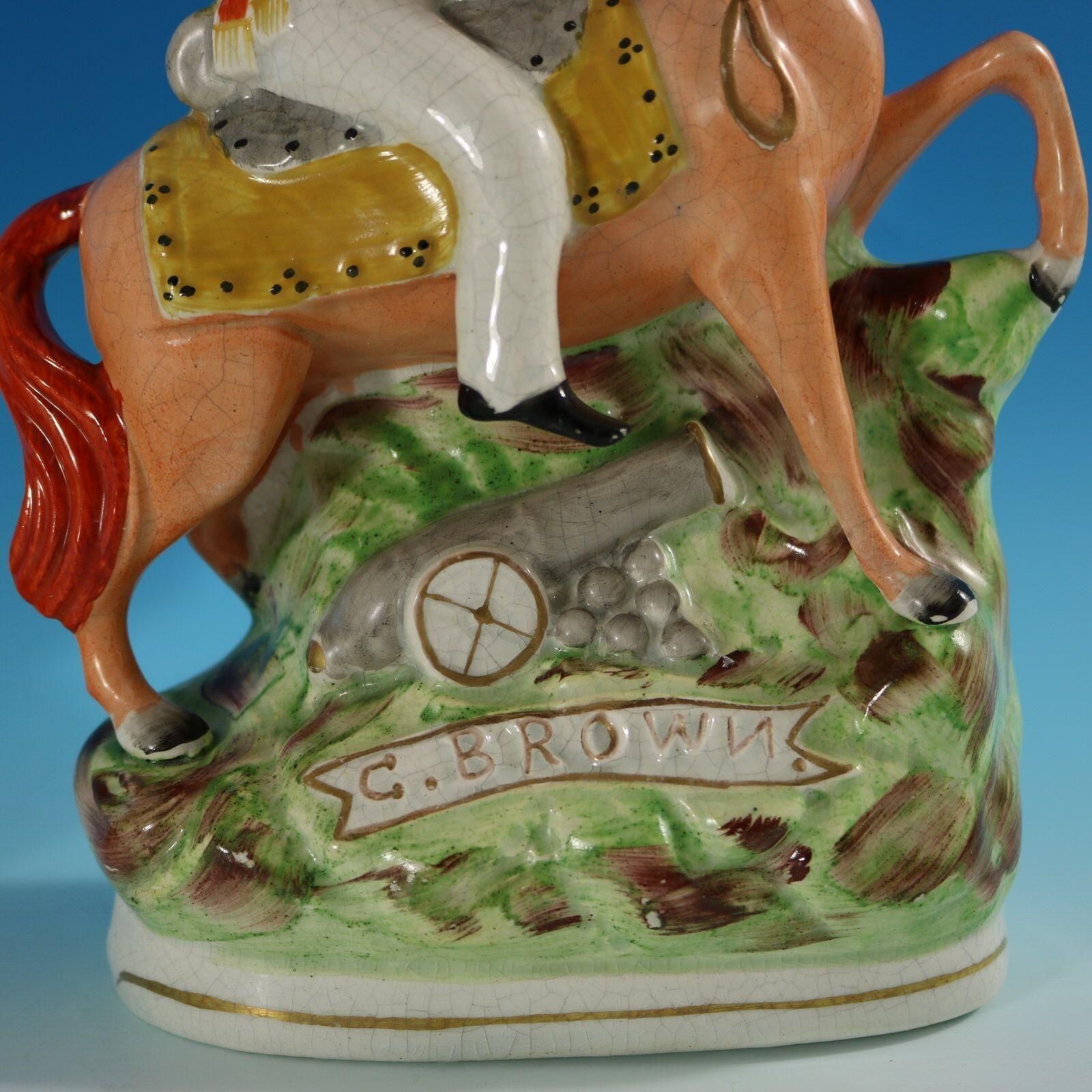931.0 Pair Staffordshire 'Simpson & Brown' Generals On Horseback photo