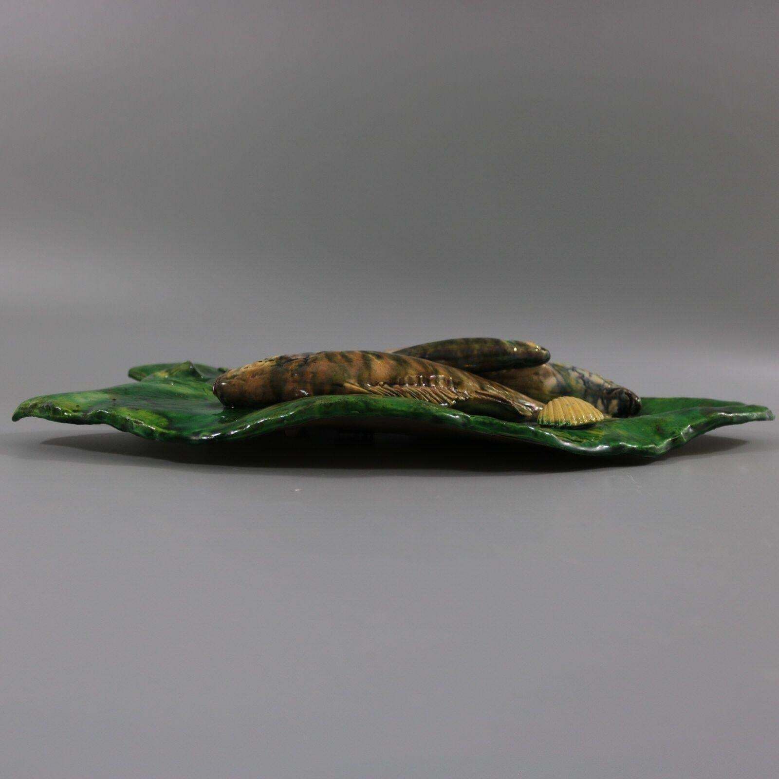 Alfred Renoleau Palissy Majolica Fish Wall Plaque photo 3044.0