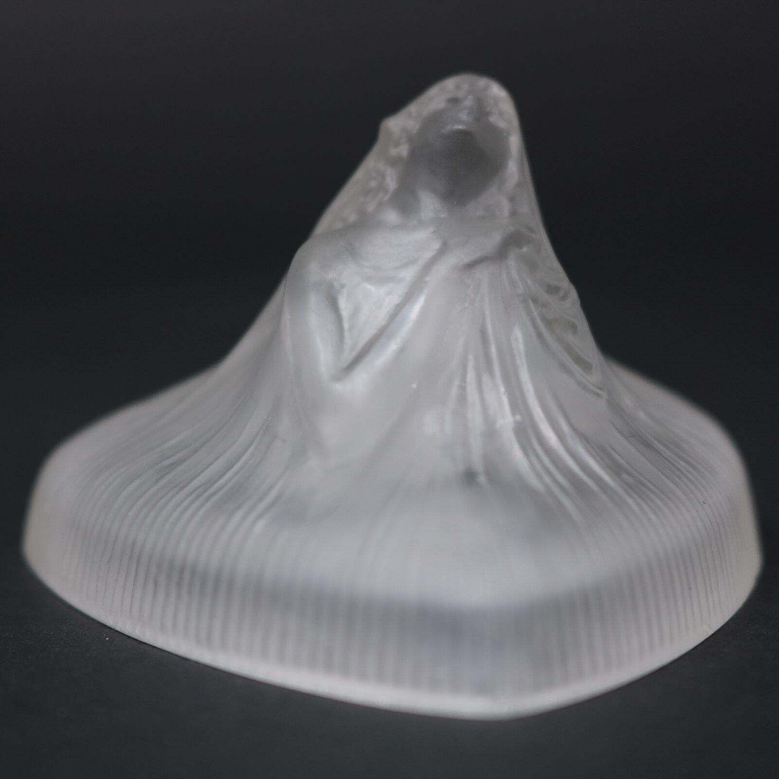 Rene Lalique Frosted Glass 'Tete Femme' Ointment Jar photo vintage