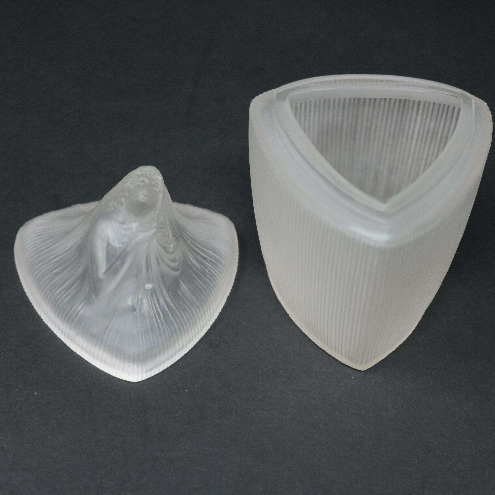 photo furniture Rene Lalique Frosted Glass 'Tete Femme' Ointment Jar