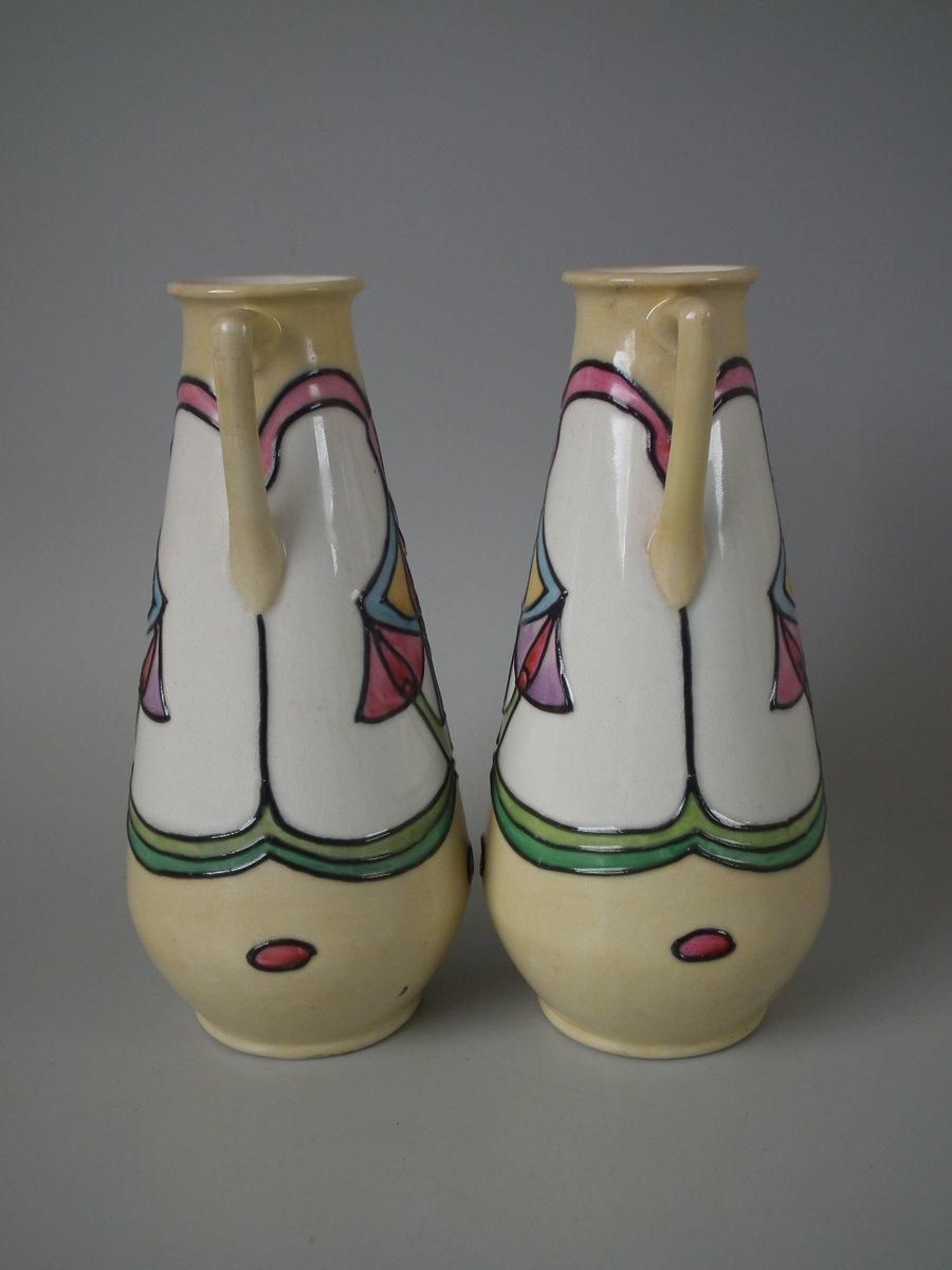 Pair Of Minton Secessionist No.12 Two Handled Vases photo Home Decor