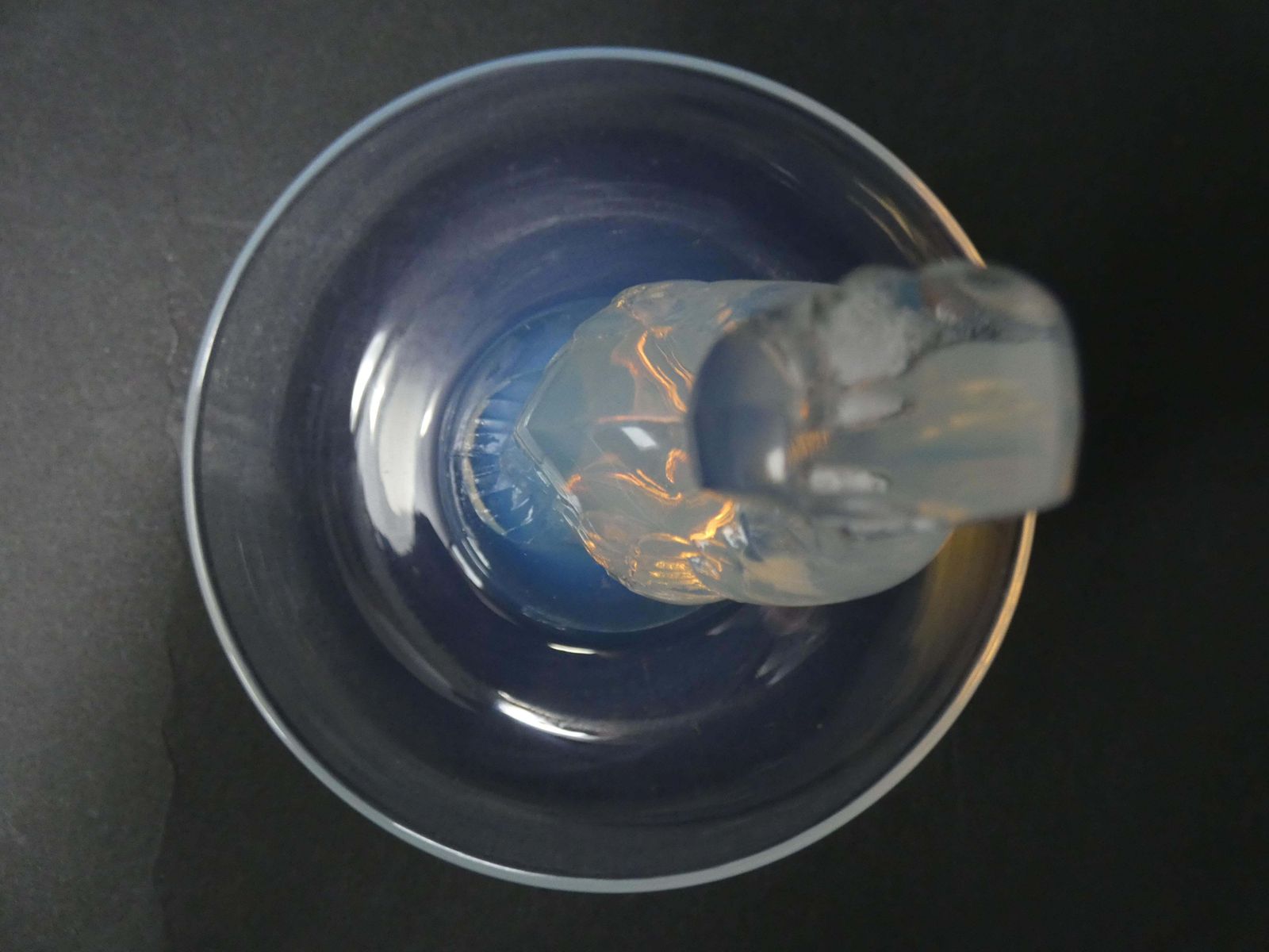 René Lalique Opalescent Glass 'Canard Duck' Cendrier Rond/Ashtray photo 1048.0