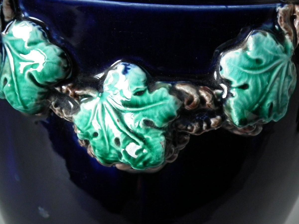 Home Decor Pair Of Hugo Lonitz Majolica Satyr Vases photo