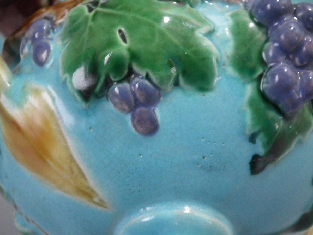 photo furniture Minton Majolica Two Handled Vase On Pedestal