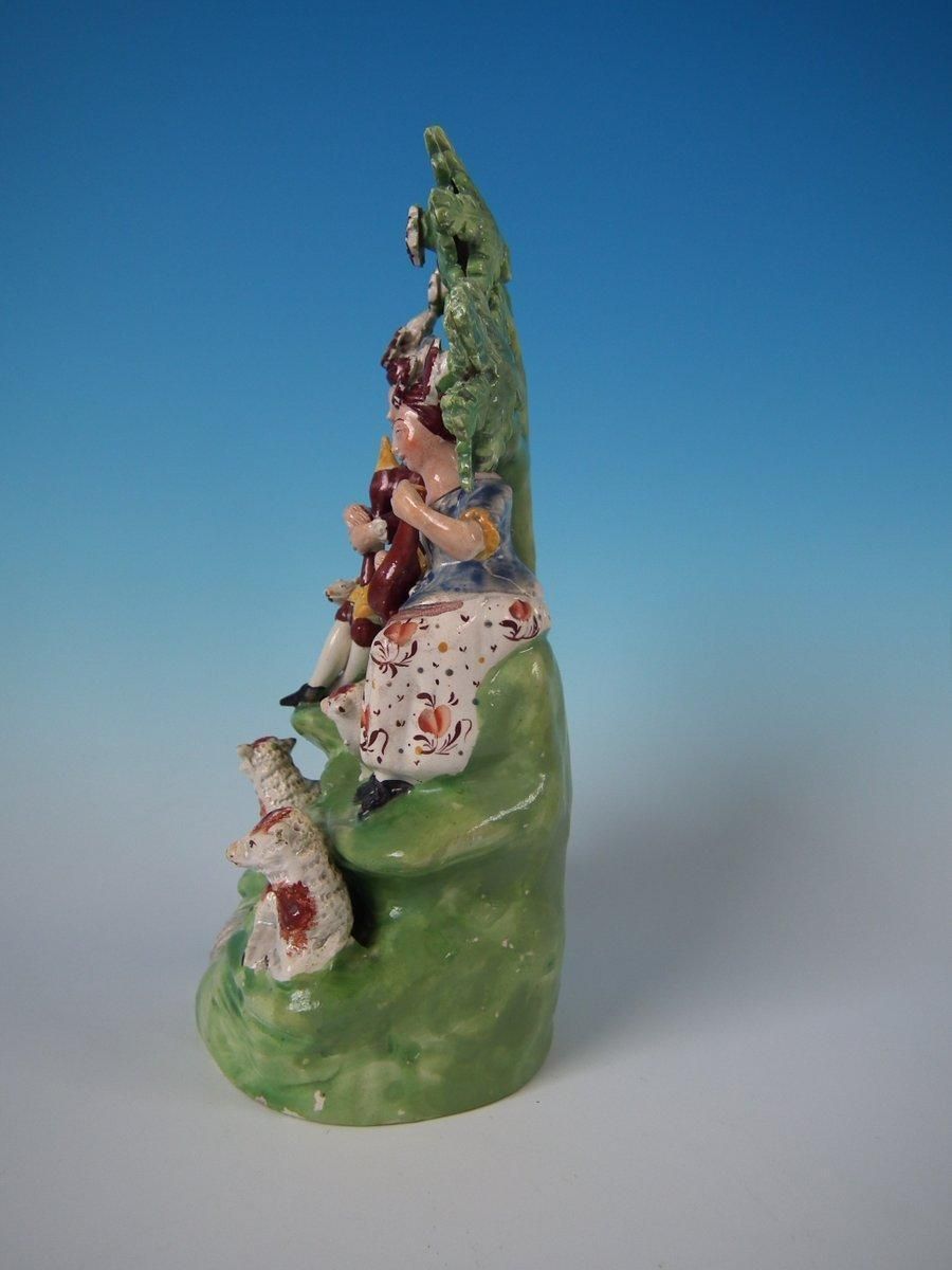 Staffordshire Pearlware Musicians And Sheep Bocage Group photo Art