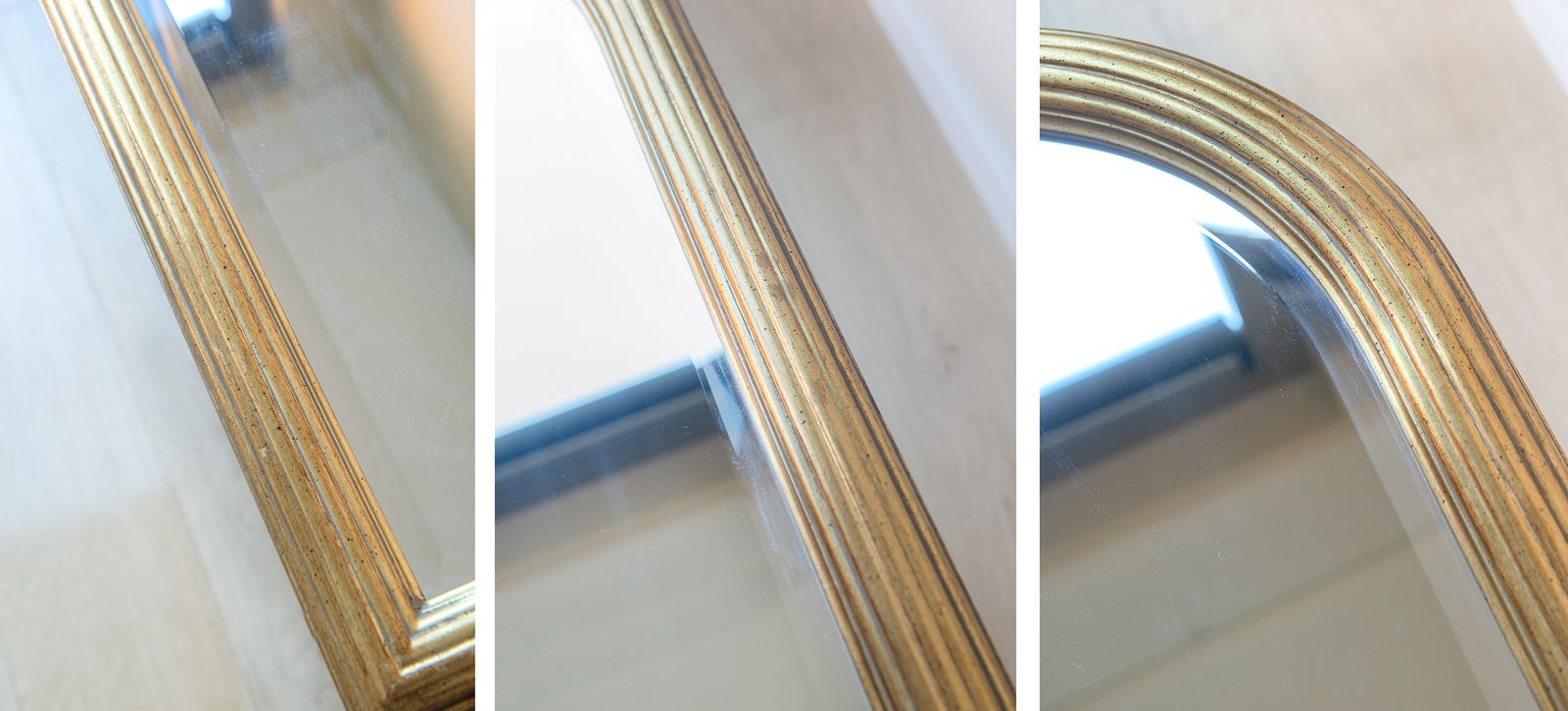 Home Decor Tall Golden Arch Mirror, Hollywood Regency, Design Wall Mirror, Decorative Belgian Mirror, Deknudt, Mid Century Mirror, Made In Belgium photo