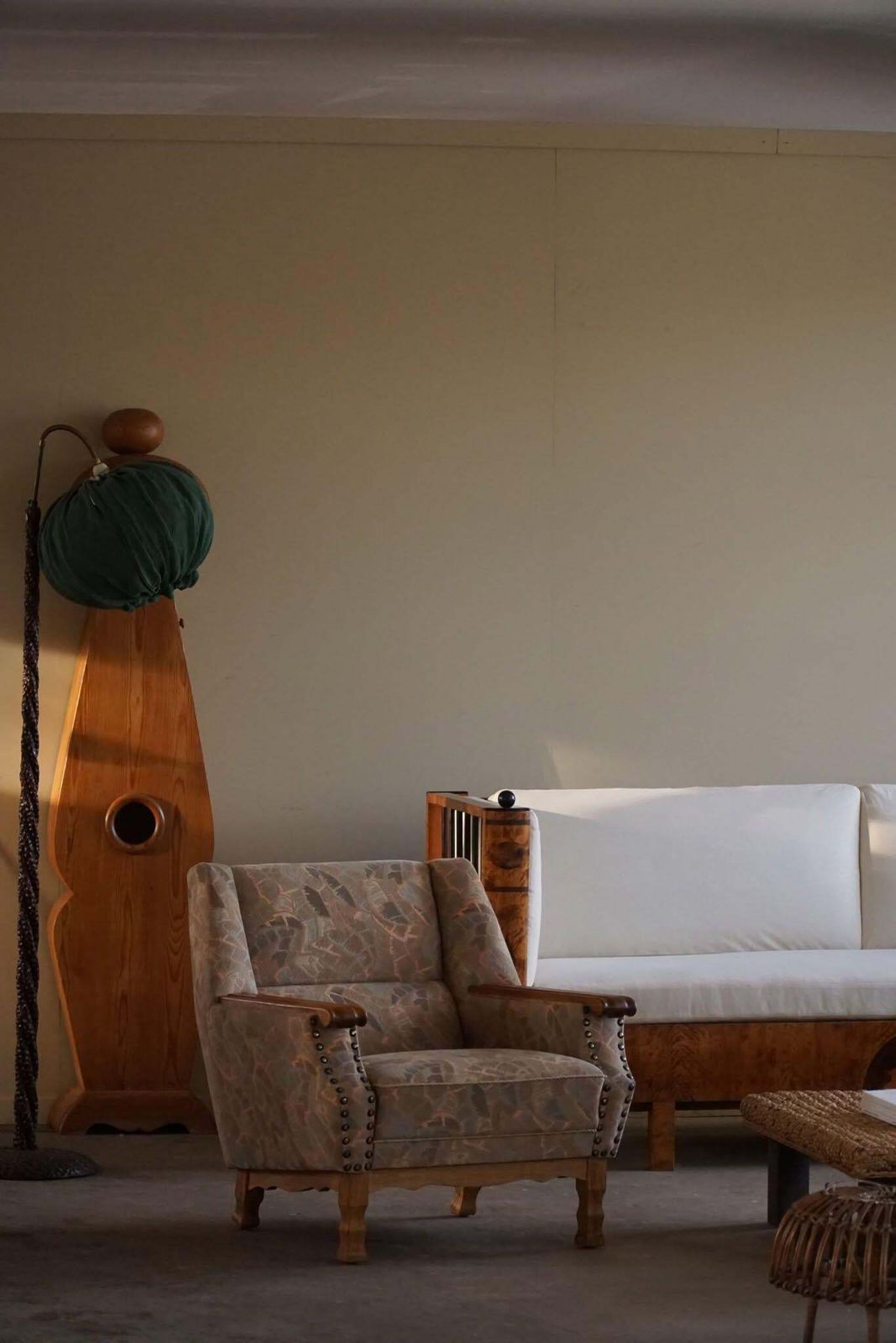Danish Mid Century Modern, Pair Of Armchairs In Oak & Original Fabric, 1960s photo for sale