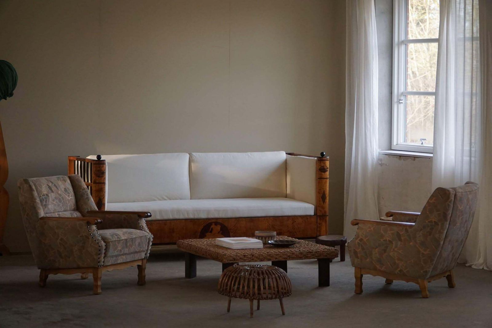 Danish Mid Century Modern, Pair Of Armchairs In Oak & Original Fabric, 1960s photo 2584.0