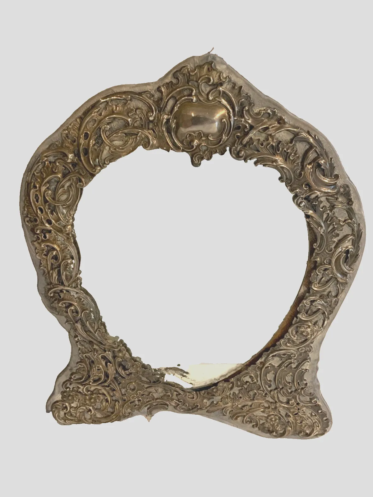 Louis XV Style Mirror In Metal Pushed Back 20th Century