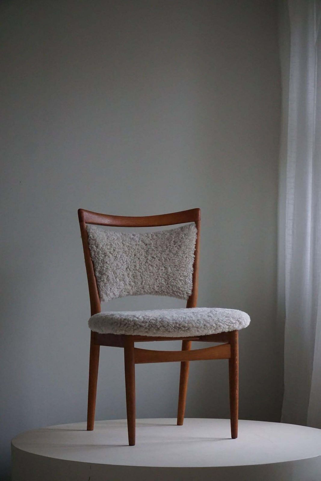 Danish Modern, Set Of 6 Chairs In Oak & Lambswool, Model Sw86 By Finn Juhl, 1953 photo vintage