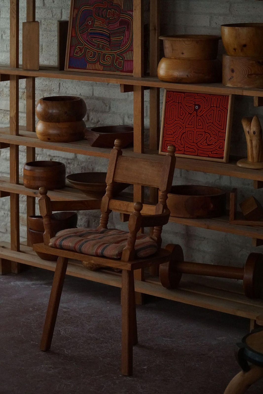 photo for sale Hand Crafted Tripod Armchairs In Oak, By A Danish Cabinetmaker, Folk Art, 1930s