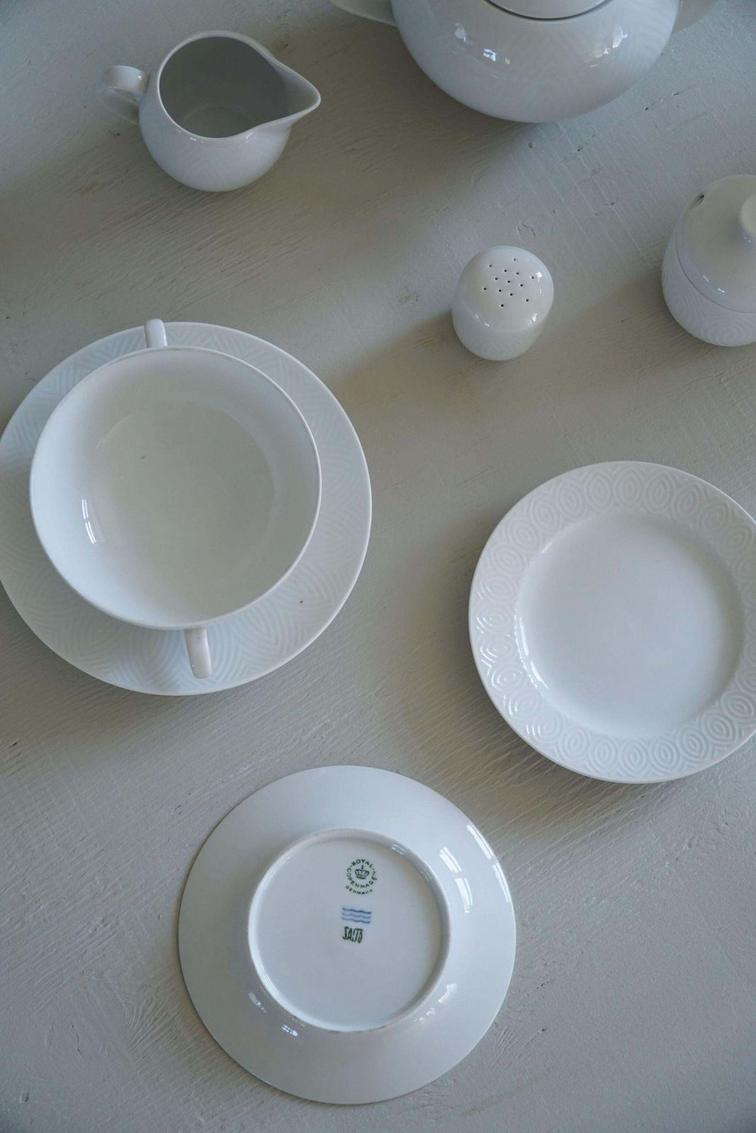 photo vinterior Axel Salto, Service Set In Porcelain From Royal Copenhagen, Midcentury, 1956