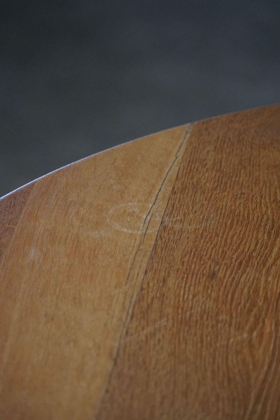 2584.0 Round Brutalist Dining Table In Oak, Mid Century Modern, Made In France, 1960s photo