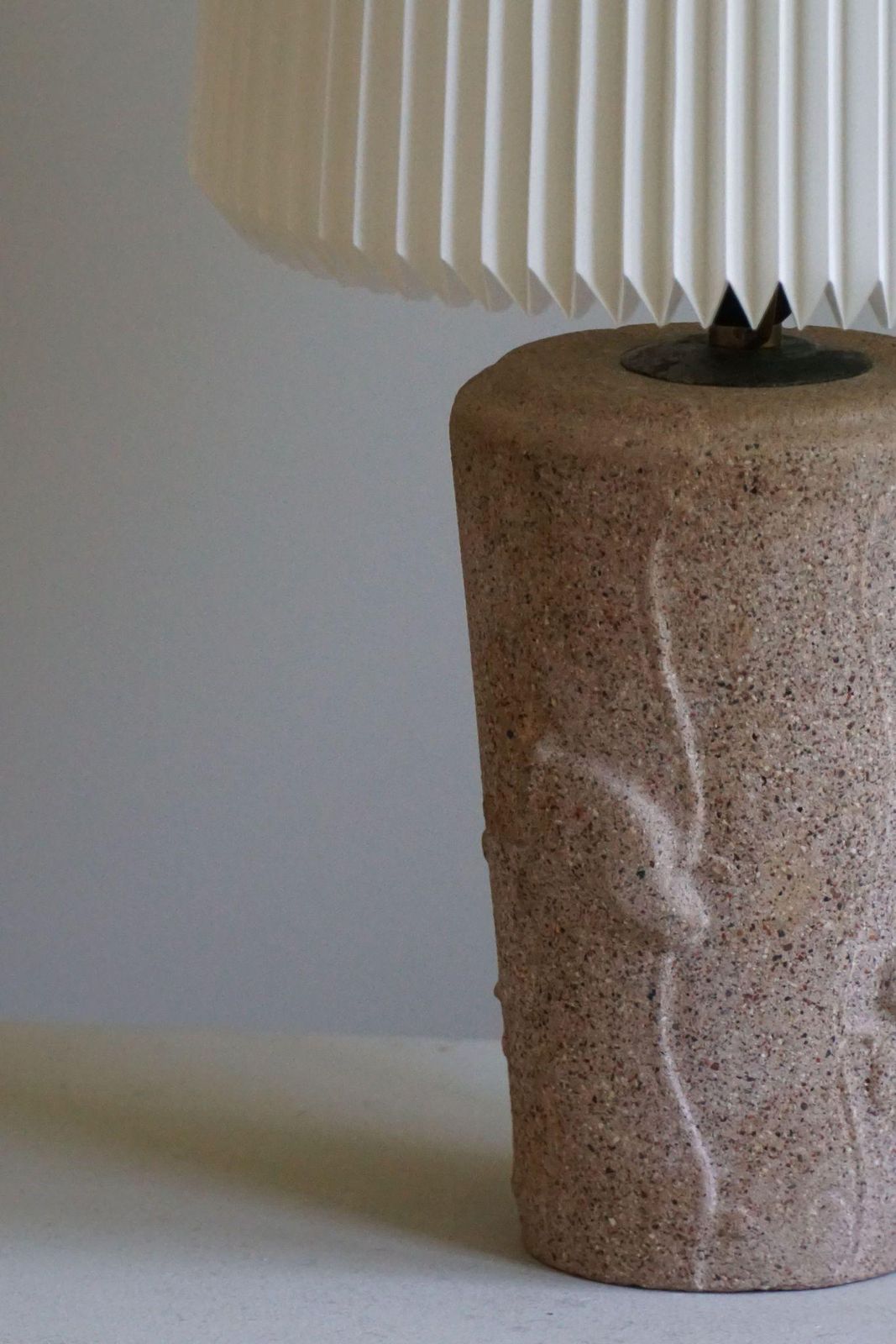 photo furniture French Modern, A Vintage Table Lamp In Stone With Elephant Motifs, 1970s