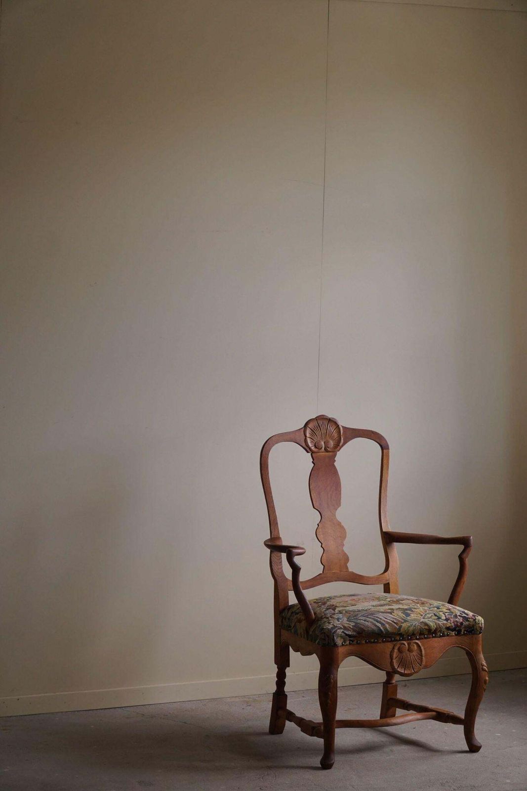 1130.0 Classic Baroque Style Armchair In Oak, Made By A Danish Cabinetmaker, 1930s photo