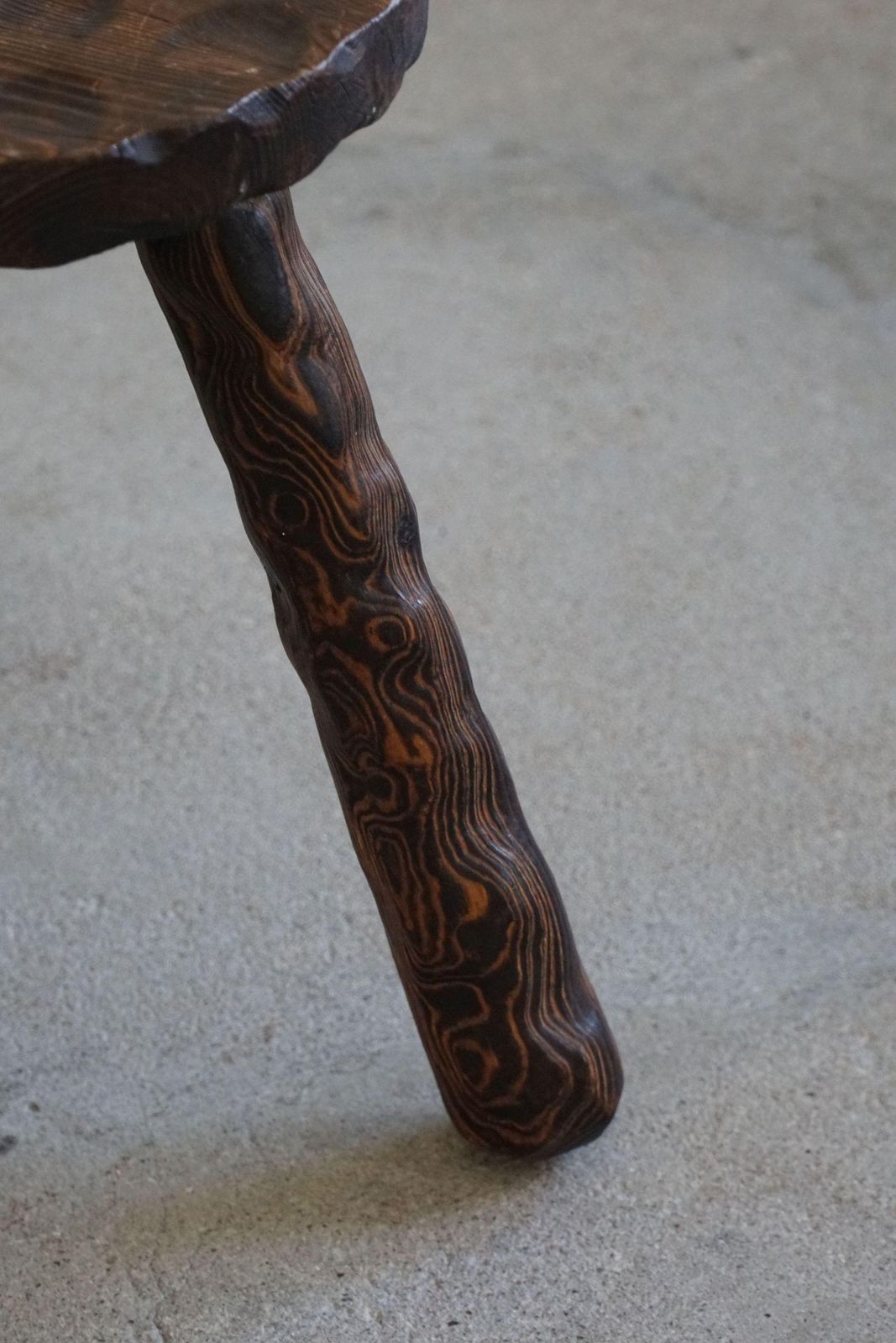 A Pair Of Carved Wabi Sabi Stools In Pine, Swedish Mid Century Modern, 1960s photo buy