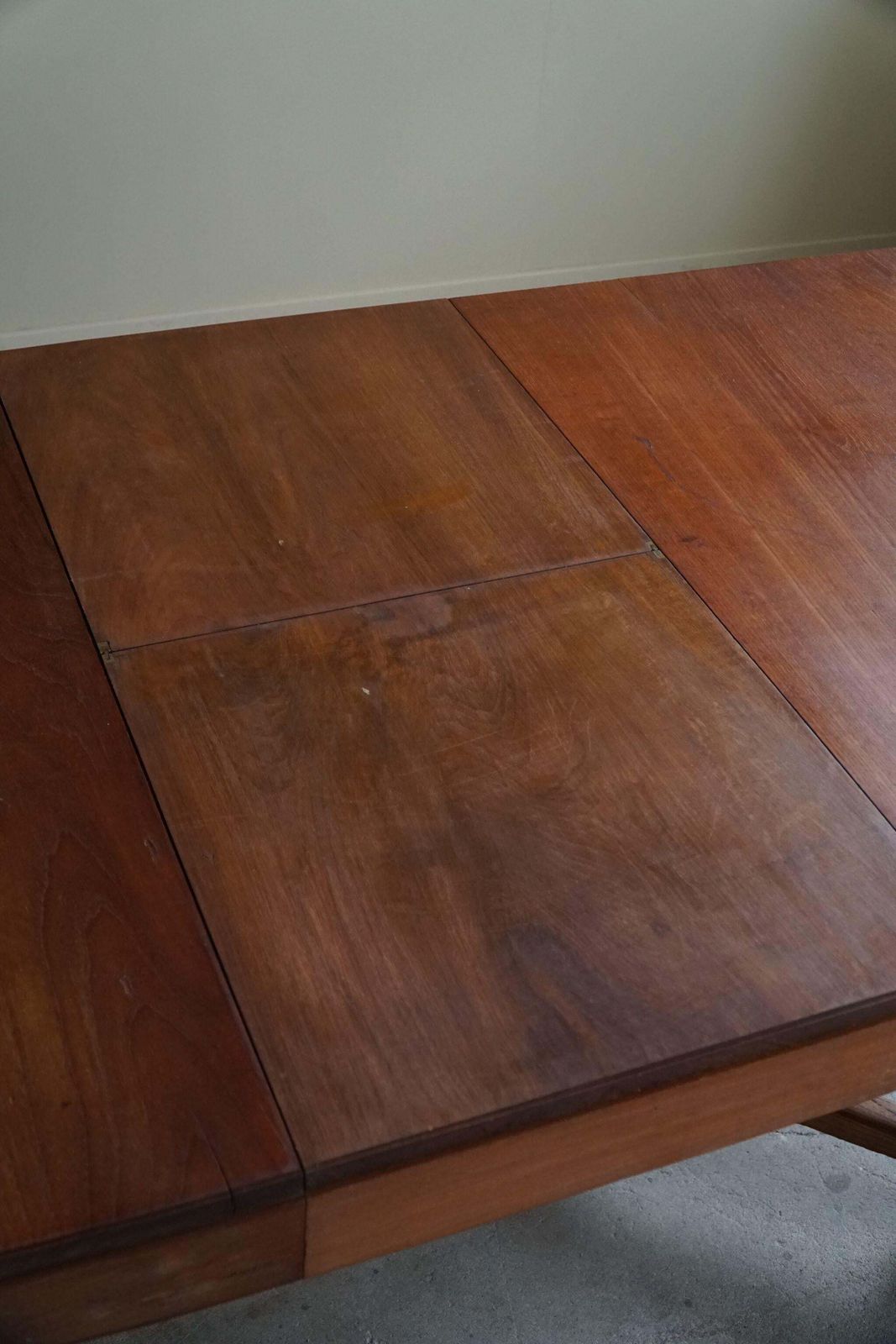 Art Deco Dining Table In Teak, With Butterfly Leaf, Danish Cabinetmaker, 1940s photo vintage