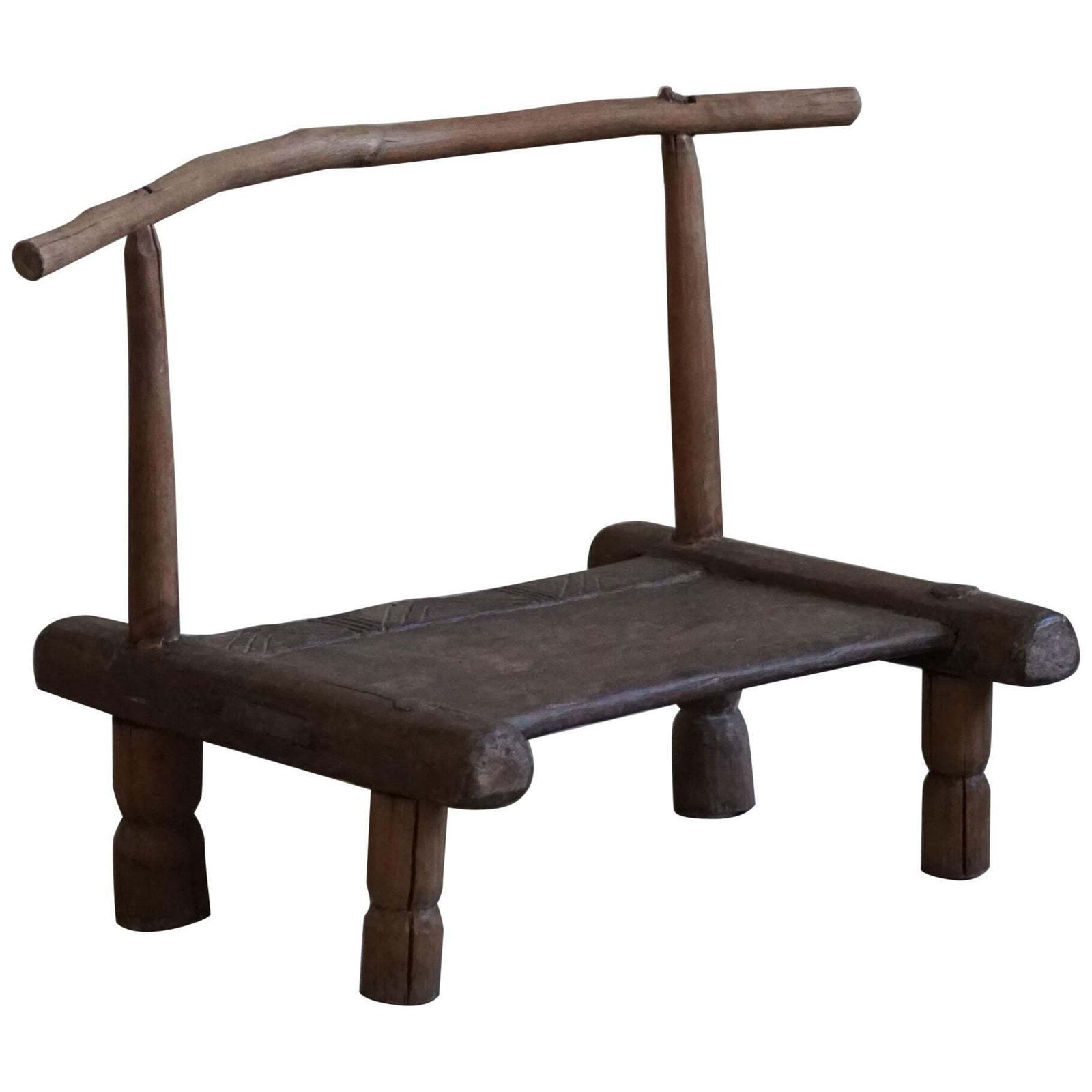 Antique African Wabi Sabi Stool / Chair, Decorative Object, Early 20th Century