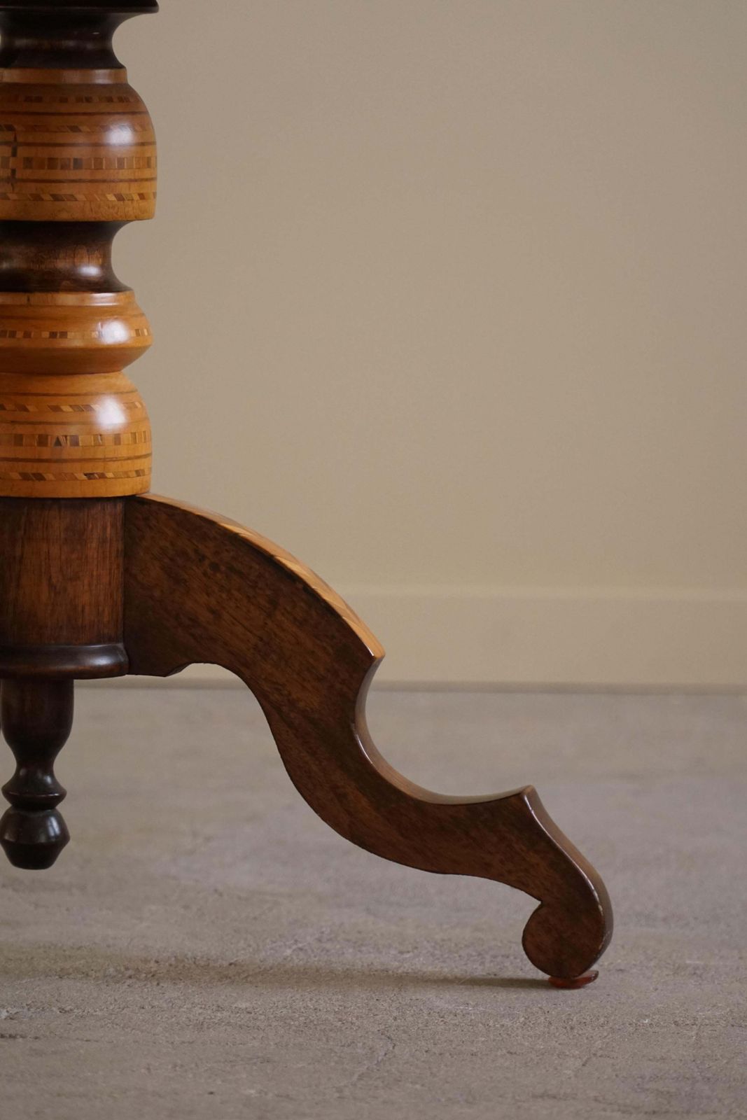 photo for sale Danish Art Deco, Octagon Side Table In Birch With Intarsia Top, 1940s