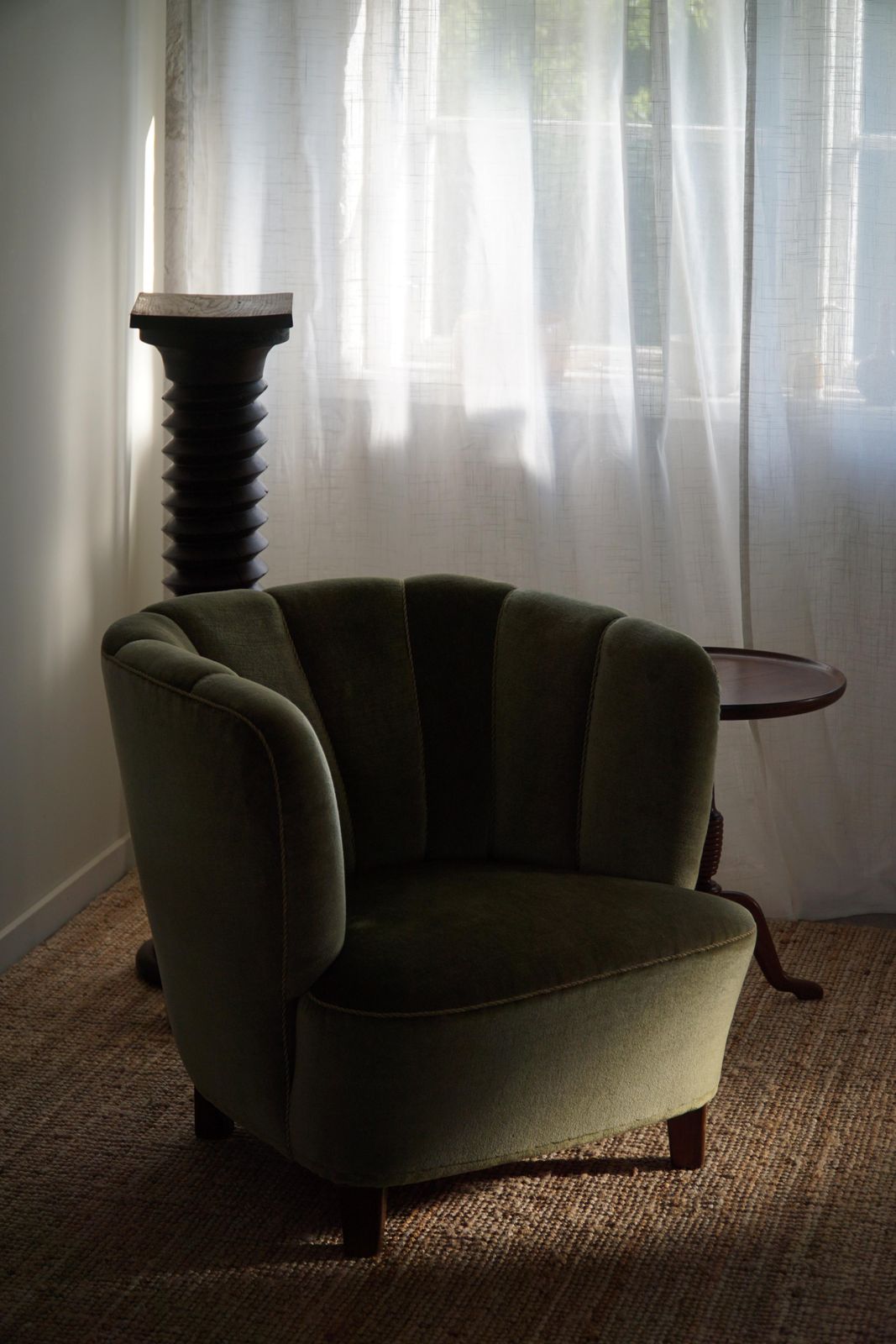photo buy Danish Midcentury, Curved Club Chair, Viggo Boesen Style, 1940s