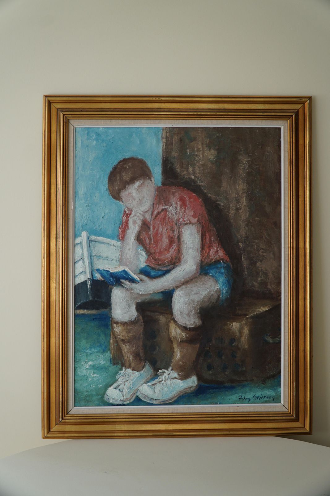 Oil Painting By Jørgen Sejersen, Danish Midcentury, 1960s photo 565.0