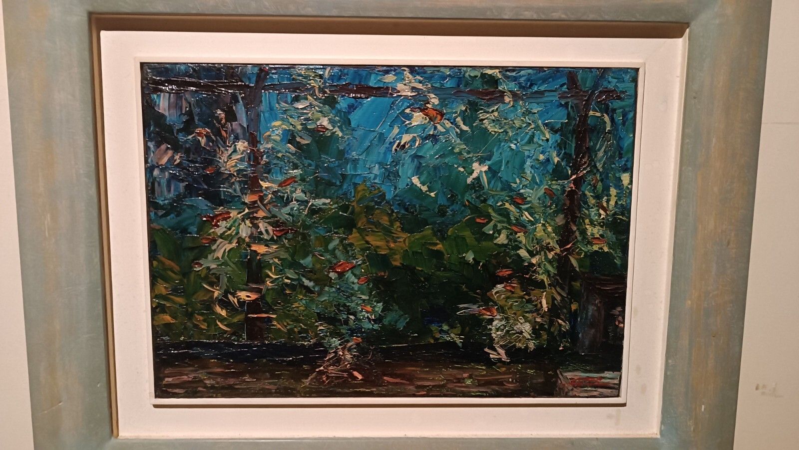 Oil On Canvas Title "The Pergola" Signed 1950s\60s 20th Century photo Art