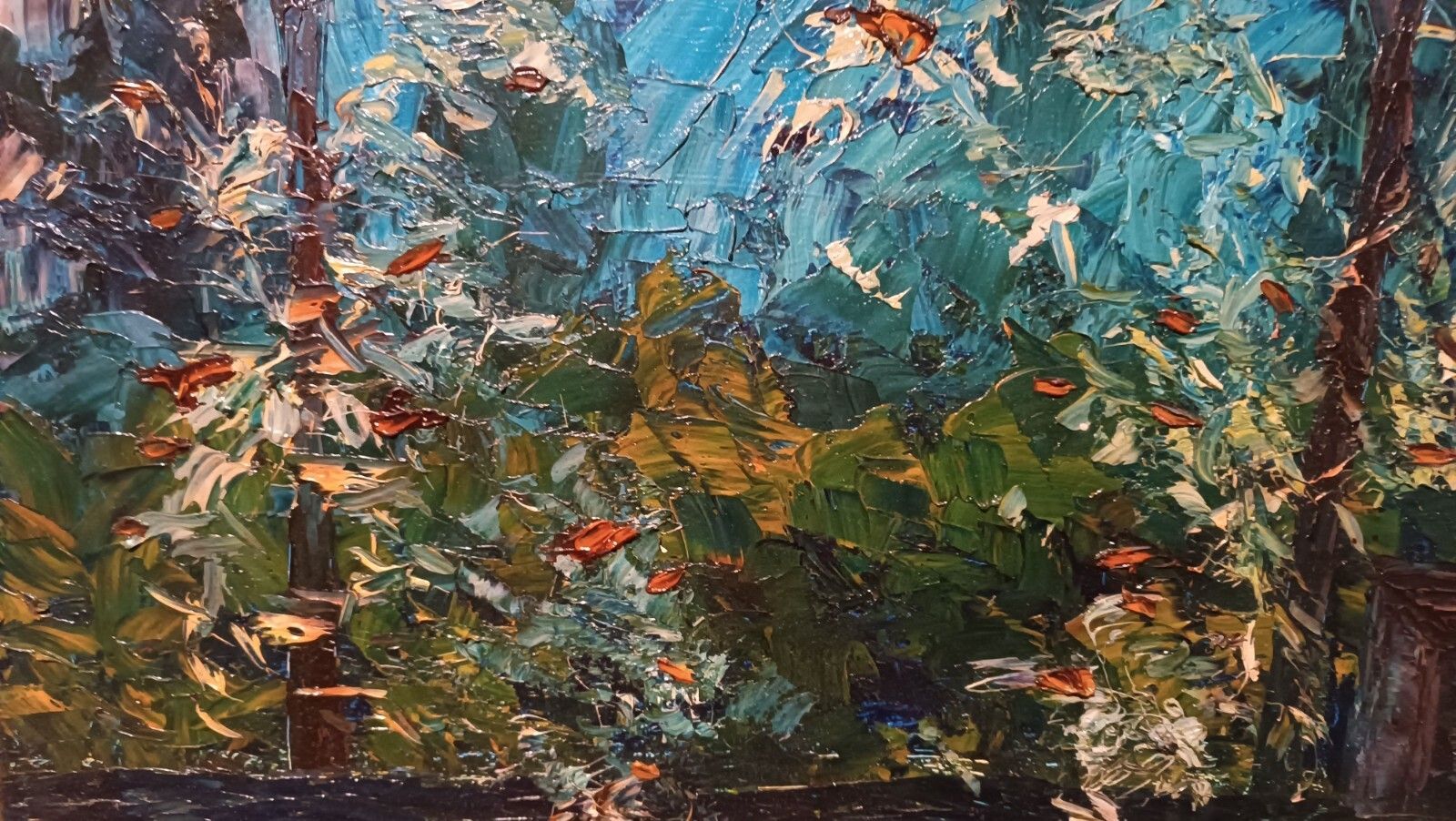 Oil On Canvas Title "The Pergola" Signed 1950s\60s 20th Century photo buy