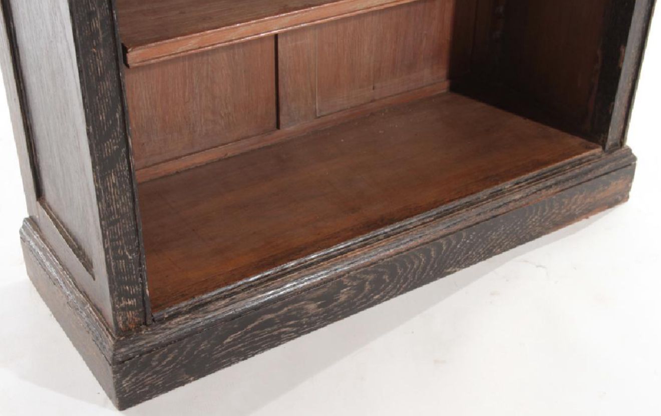 Pair French Bookcases In Dark Brown Cerused Oak From The 1940s photo for sale