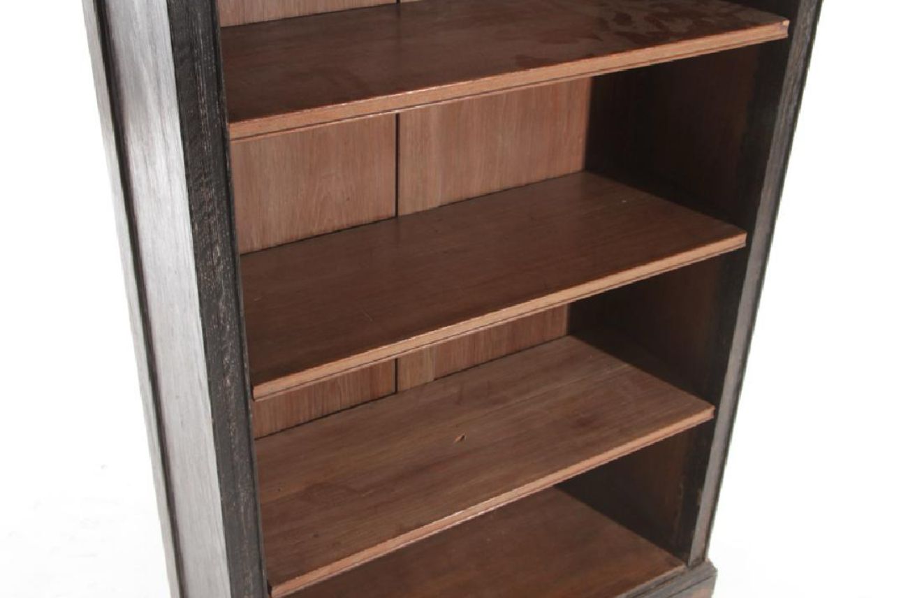 Pair French Bookcases In Dark Brown Cerused Oak From The 1940s photo 800.0