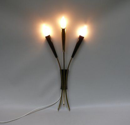 Large Wall Lights In The Style Of Stilnovo, 1950s, Set Of 3 photo Lighting