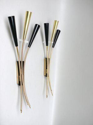 photo furniture Large Wall Lights In The Style Of Stilnovo, 1950s, Set Of 3