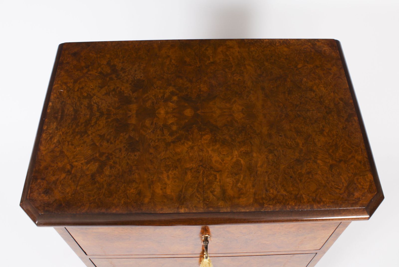 Bespoke Pair Of Burr Walnut Bedside Chests Cabinets  Made To Order photo Furniture