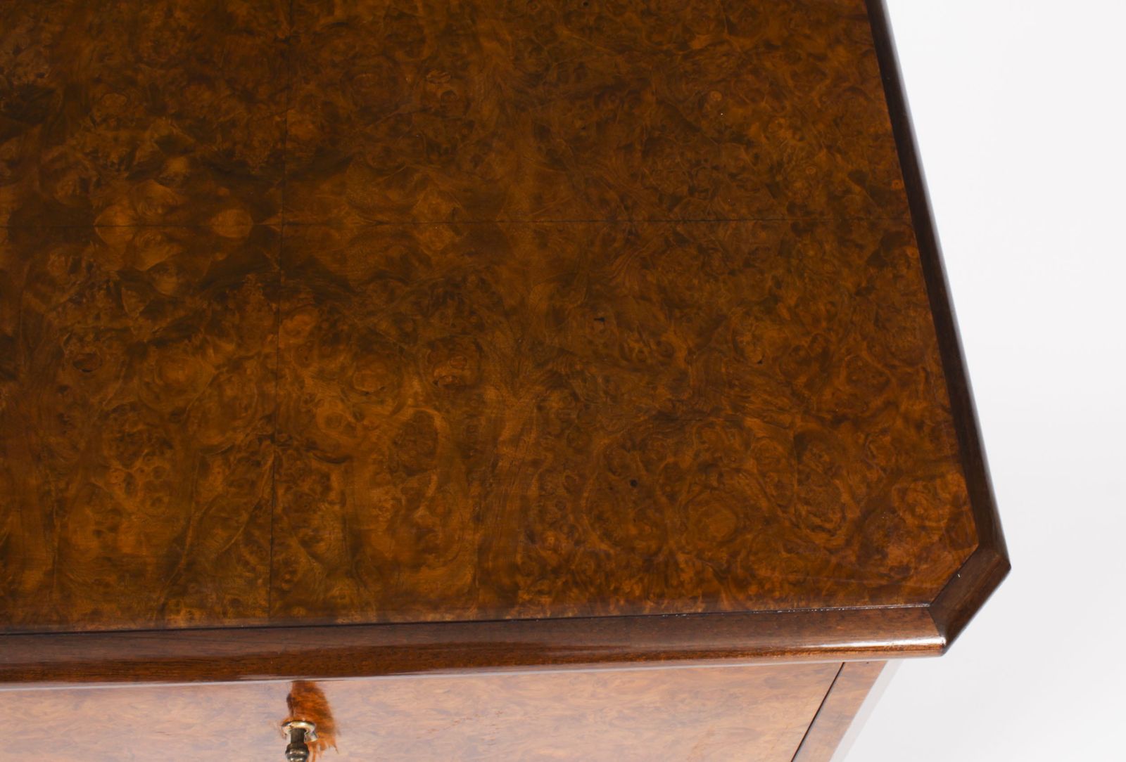 Bespoke Pair Of Burr Walnut Bedside Chests Cabinets  Made To Order photo buy