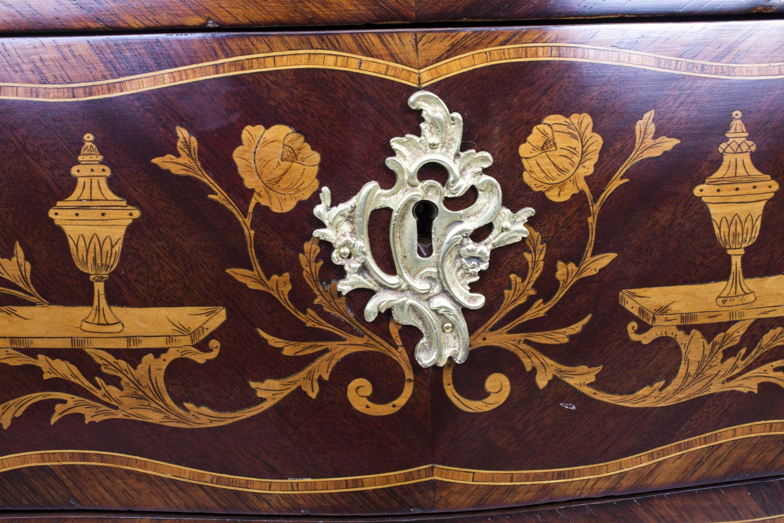 photo furniture Antique French Rococo Revival Marquetry Secretaire A Abattant C 1850