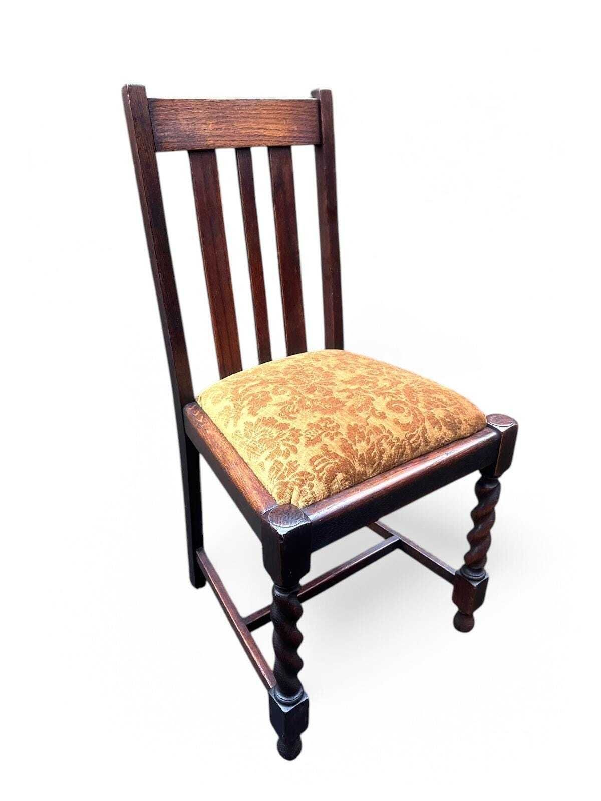 Antique Edwardian Bedroom Chair / C1910 / Barley Twist Legs photo furniture